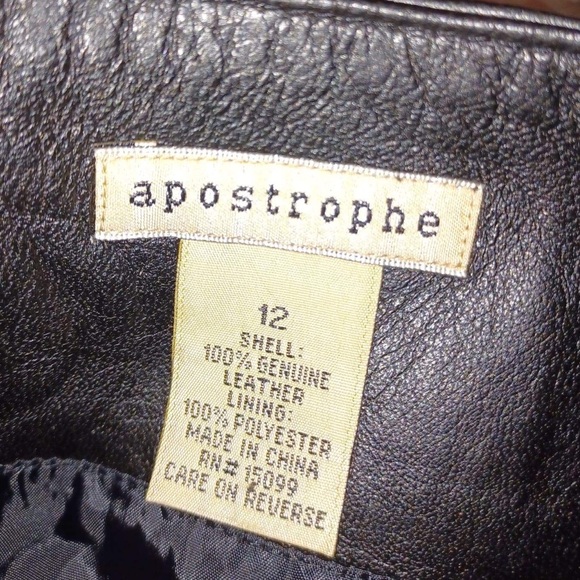 Apostrophe Leather Skirt size 12 - Picture 3 of 3